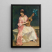 Aline avec guitare - Raimundo de Madrazo y Garreta — ingelijst kunstwerk aan de muur