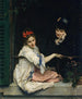 Meisjes aan het raam - Raimundo de Madrazo y Garreta — weergave van het kunstwerk