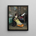 Vrouw met een papegaai - Raimundo de Madrazo y Garreta — ingelijst kunstwerk aan de muur