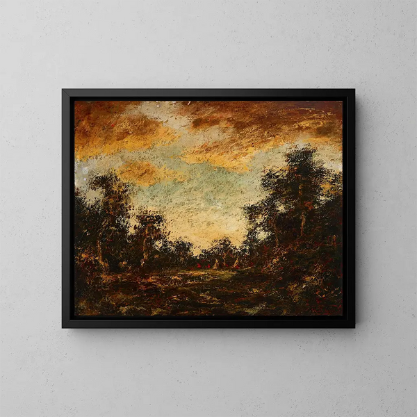 Licht van de ochtend - Ralph Albert Blakelock — ingelijst kunstwerk aan de muur