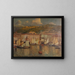Zomeravond aan de haven van Fiume - Raoul Frank — ingelijst kunstwerk aan de muur