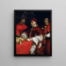 Portret van paus Leo X met kardinalen Giulio de Médicis en Luigi de Rossi - Raphael — ingelijst kunstwerk aan de muur