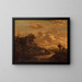 Landschap bij zonsondergang - Raphael Govertsz Camphuysen — ingelijst kunstwerk aan de muur