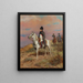 Napoleon te paard schilderij - Raymond Desvarreux — ingelijst kunstwerk aan de muur