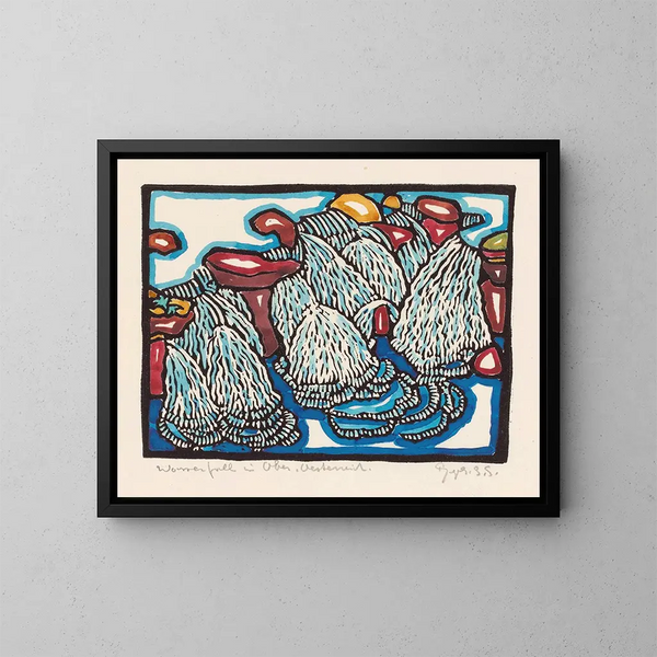 Cascade in Opper-Austria - Reijer Stolk — ingelijst kunstwerk aan de muur
