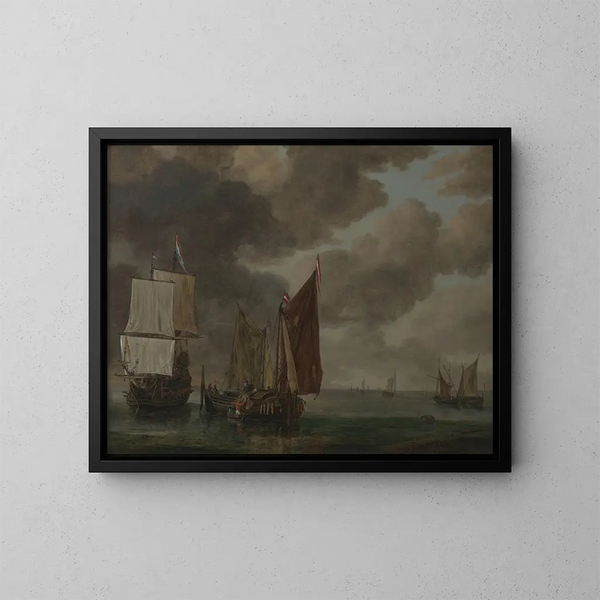 Zeilkunst - Reinier Nooms — ingelijst kunstwerk aan de muur