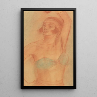 Reinier Willem Petrus de Vries - Vrouw met hoofdband en opgeheven arm.webp