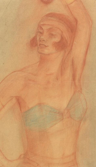 Reinier Willem Petrus de Vries - Vrouw met hoofdband en opgeheven arm.webp