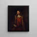 Man met bontjas - Rembrandt van Rijn — ingelijst kunstwerk aan de muur