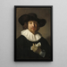 Man met een muziekpartituur - Rembrandt van Rijn — ingelijst kunstwerk aan de muur