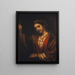 Portret van Hendrickje Stoffels - Rembrandt van Rijn — ingelijst kunstwerk aan de muur