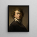 Portrait of Rembrandt with a ruff - Rembrandt van Rijn — framed artwork on a wall