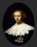 Portret van een jonge vrouw - Rembrandt van Rijn — weergave van het kunstwerk