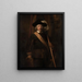 De driekleurige vaandeldrager Floris Soop 1604-1657 - Rembrandt van Rijn — ingelijst kunstwerk aan de muur