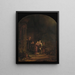 De Bezoeking - Rembrandt van Rijn — ingelijst kunstwerk aan de muur