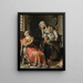 Tobie en Anna met het kind - Rembrandt van Rijn — ingelijst kunstwerk aan de muur