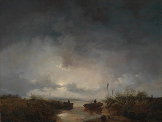 Remigius Adrianus van Haanen - Fishermen in a moonlit night.webp