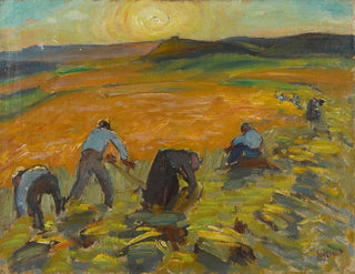 Ren Auguste Seyssaud - Moisson au soleil couchant.webp
