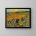Maïs oogst bij zonsondergang - René Auguste Seyssaud — ingelijst kunstwerk aan de muur