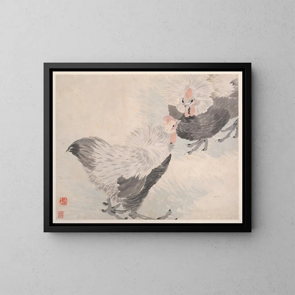 dieren, bloemen en vogels, Pl. 7 - Ren Yi — ingelijst kunstwerk aan de muur