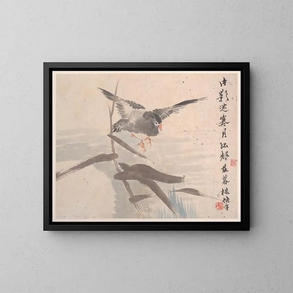 Dieren, bloemen en vogels, pl. 8 - Ren Yi — ingelijst kunstwerk aan de muur