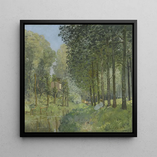 Repos au bord du ruisseau dans le bois - Alfred Sisley