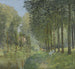 van een rustplaats aan de rand van de beek in het bos - Alfred Sisley — weergave van het kunstwerk