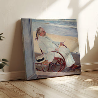Reproduction Antonio García à la plage - Joaquín Sorolla