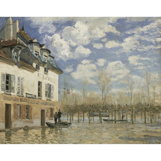 Reproduction Bateau dans l'inondation à Port-Marly - Alfred Sisley