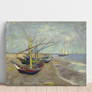 Reproduction Bateaux de pêche sur la plage des Saintes-Maries-de-la-Mer - Vincent van Gogh