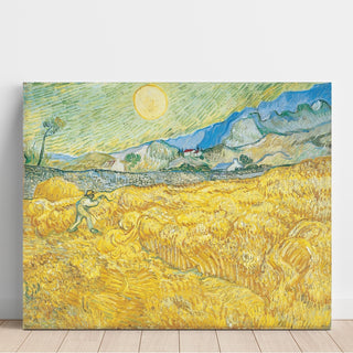 Reproduction Champ de blé derrière l'hôpital Saint-Paul avec une faucheuse - Vincent van Gogh