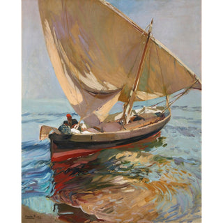 Reproduction Chemin de la pêche, Valence - Joaquín Sorolla