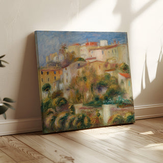 Reproduction Groupe de maisons sur un coteau - Pierre-Auguste Renoir