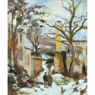 Reproduction La Maison Rondest Sous La Neige, Pontoise Or Chemin De L'hermitage, Pontoise, Sous La Neige - Camille Pissarro