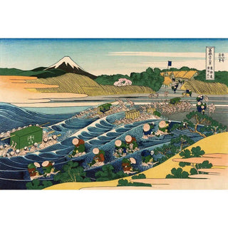 Reproduction Le Mont Fuji vu depuis Kanaya - Katsushika Hokusai