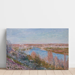 Reproduction Le Village de Champagne au Coucher du Soleil, Avril - Alfred Sisley