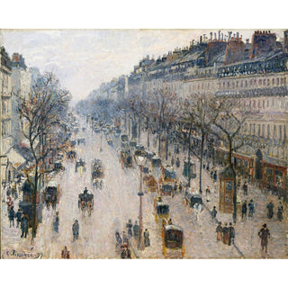 Reproduction Le boulevard Montmartre un matin d'hiver - Camille Pissarro