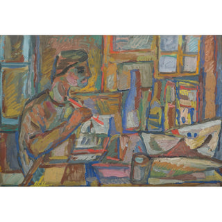 Reproduction Peintre dans l'atelier - Sasza Blonder