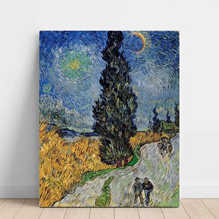 Reproduction Route avec un cyprès et une étoile - Vincent van Gogh