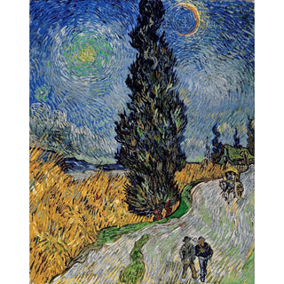 Reproduction Route avec un cyprès et une étoile - Vincent van Gogh