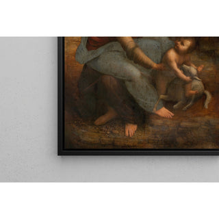 Reproduction Sainte Anne, la Vierge et l'Enfant Jésus jouant avec un agneau - Leonard de Vinci