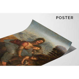 Reproduction Sainte Anne, la Vierge et l'Enfant Jésus jouant avec un agneau - Leonard de Vinci