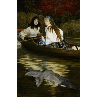 Reproduction Sur la Tamise, un héron - James Tissot