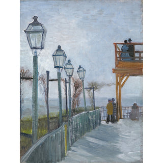 Reproduction Terrasse et belvédère au Moulin de Blute-Fin, Montmartre - Vincent van Gogh