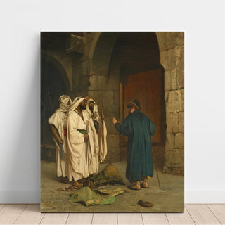 Reproduction Vieux juif avec trois arabes - Jean-Léon Gérôme