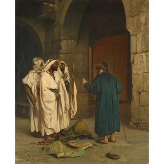 Reproduction Vieux juif avec trois arabes - Jean-Léon Gérôme
