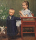 Resi en Hans Matsch, de kinderen van de kunstenaar - Franz von Matsch — weergave van het kunstwerk