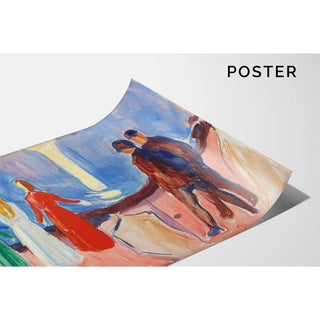 Réunion sur la plage - Edvard Munch | Reproduction Tableau Décoration murale affiche copie