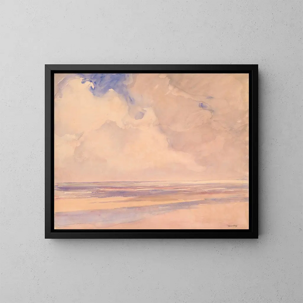 Uitzicht op zee - Richard Baseleer — ingelijst kunstwerk aan de muur