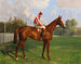 Titina met jockey Bernard Carlslake - Richard Benno Adam — weergave van het kunstwerk